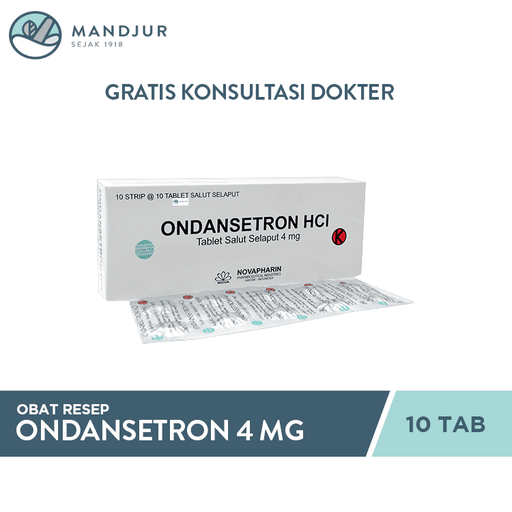 Ondansetron 4 Mg 10 Tablet - Apotek Mandjur