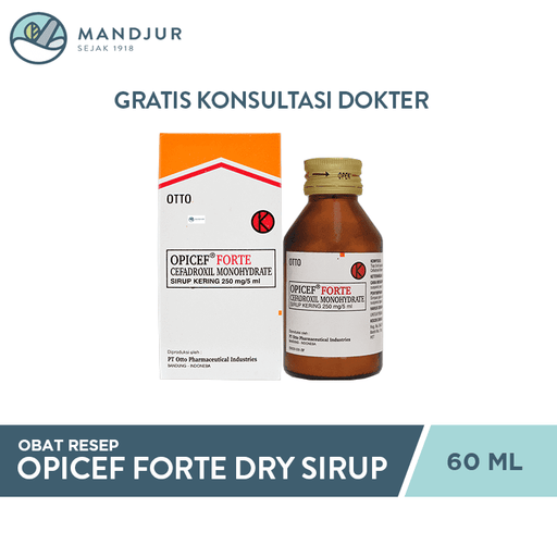 Opicef Forte Dry Sirup 60 ml - Apotek Mandjur