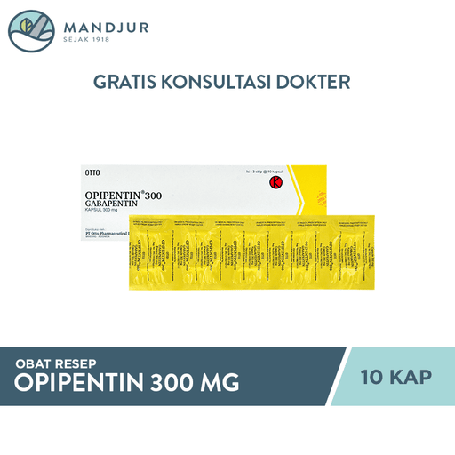 Opipentin 300 mg 10 Kapsul - Apotek Mandjur