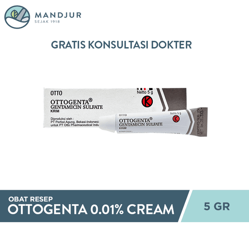 Ottogenta 0.1% Cream 5 g - Apotek Mandjur