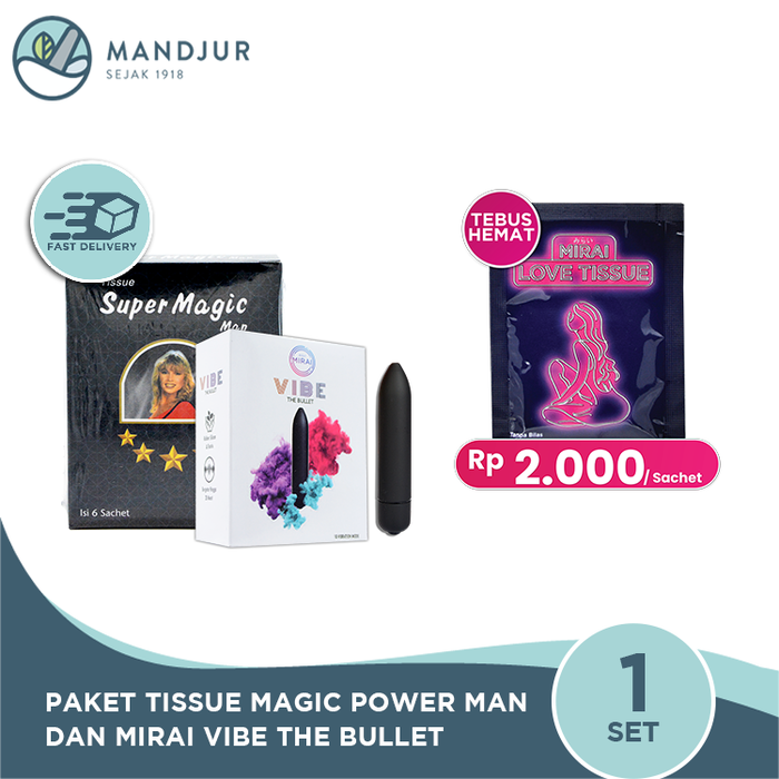 Paket Tissue Magic Power Man dan Vibe The Bullet