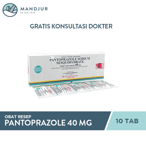 Pantoprazole 40 mg Strip 10 Tablet - Apotek Mandjur