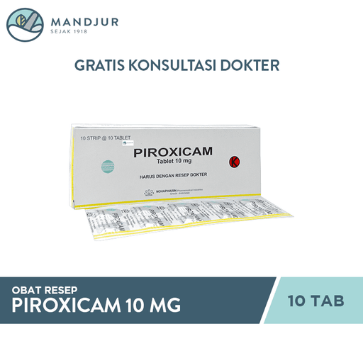 Piroxicam 10 Mg Strip 10 Tablet - Apotek Mandjur