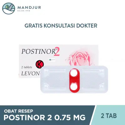 Postinor-2 0.75 mg 2 Tablet