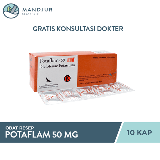 Potaflam 50 mg 10 Kaplet - Apotek Mandjur