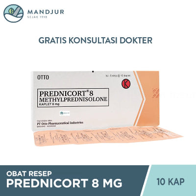 Prednicort 8 Mg 10 Tablet
