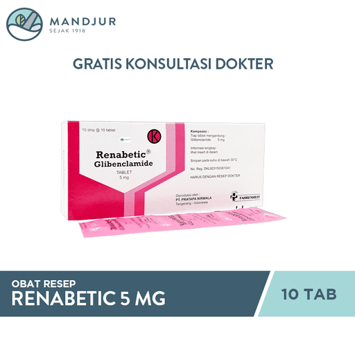 Renabetic 5 mg 10 Tablet - Apotek Mandjur