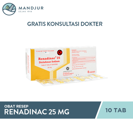 Renadinac 25 mg 10 Tablet - Apotek Mandjur