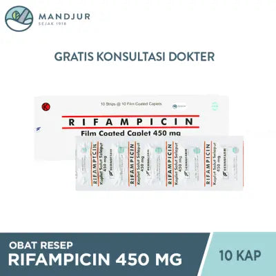 Rifampicin 450 Mg Strip 10 Kaplet