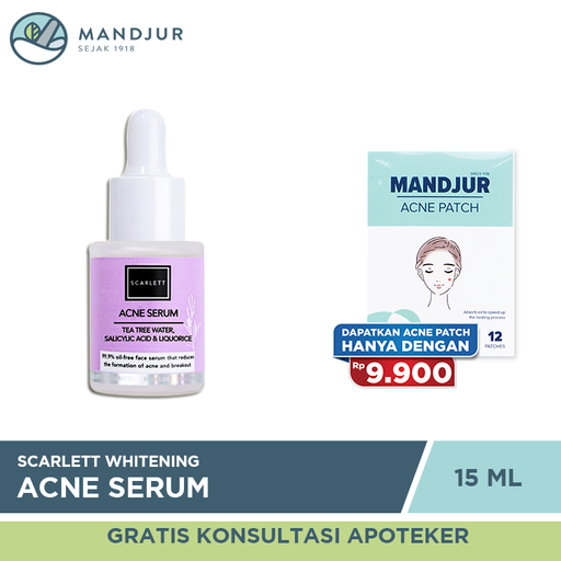 Scarlett Whitening Acne Serum 15 ML - Apotek Mandjur