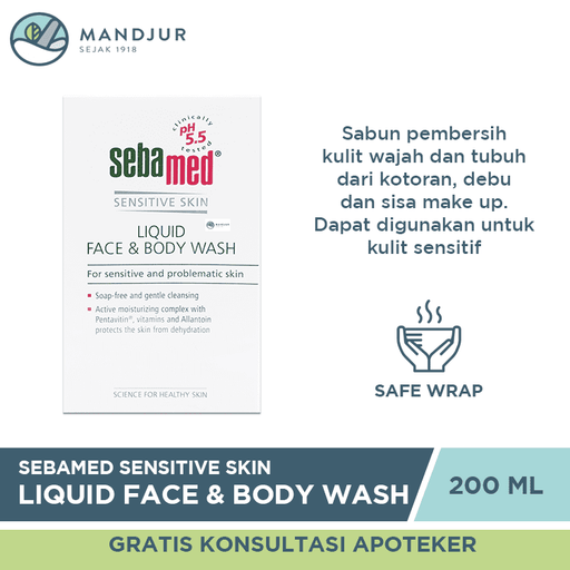 Sebamed Liquid Face and Body Wash 200 ML - Apotek Mandjur