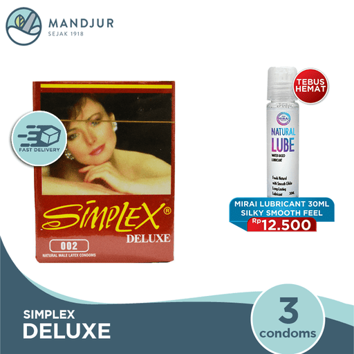 Kondom Simplex Deluxe - Isi 3 - Apotek Mandjur
