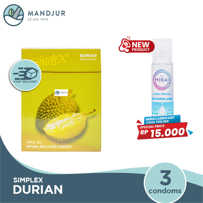 Kondom Simplex Durian Fragrance - Isi 3
