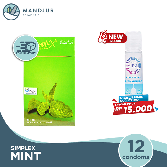 Kondom Simplex Mint Fragrance - Isi 12