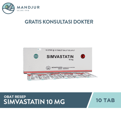 Simvastatin 10 Mg Strip 10 Tablet - Apotek Mandjur