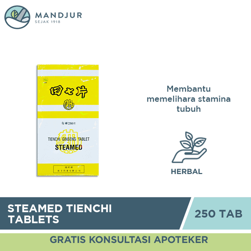 Steamed Tienchi Tablets (Isi 250) - Apotek Mandjur