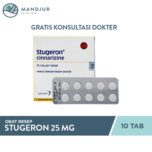 Stugeron 25 Mg 10 Tablet - Apotek Mandjur