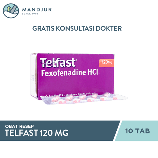 Telfast 120 Mg 10 Tablet - Apotek Mandjur