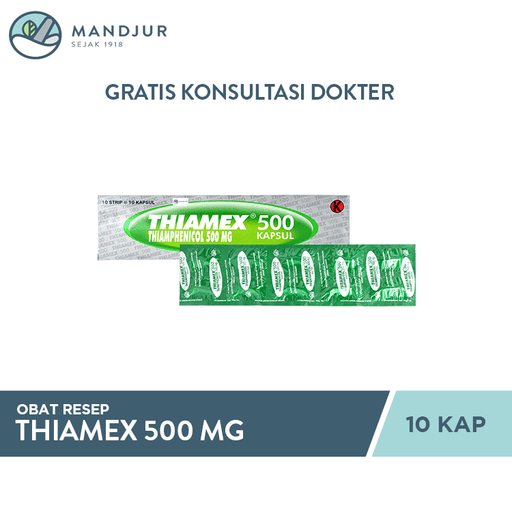 Thiamex 500 mg 10 Kapsul - Apotek Mandjur
