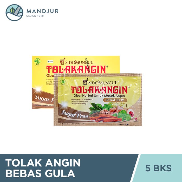 Tolak Angin Bebas Gula - Dus Isi 5 Sachet