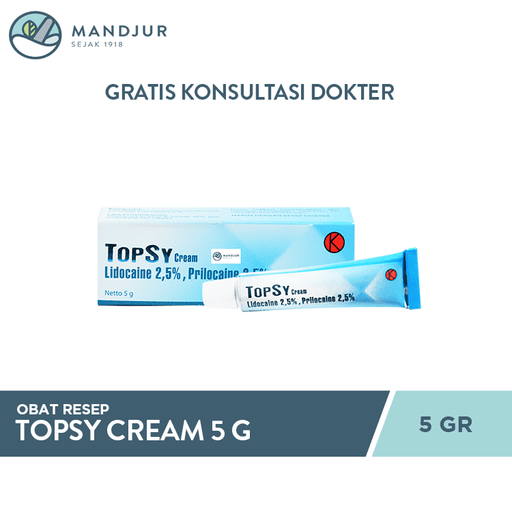 Topsy Cream 5 Gram - Apotek Mandjur
