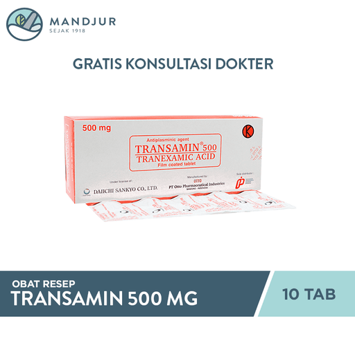 Transamin 500 mg 10 Tablet - Apotek Mandjur