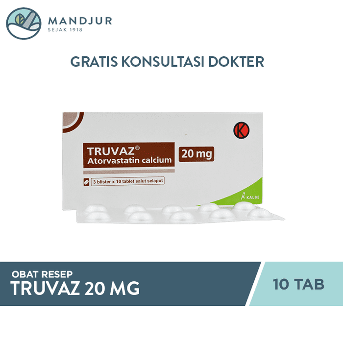 Truvaz 20 mg 10 Tablet - Apotek Mandjur