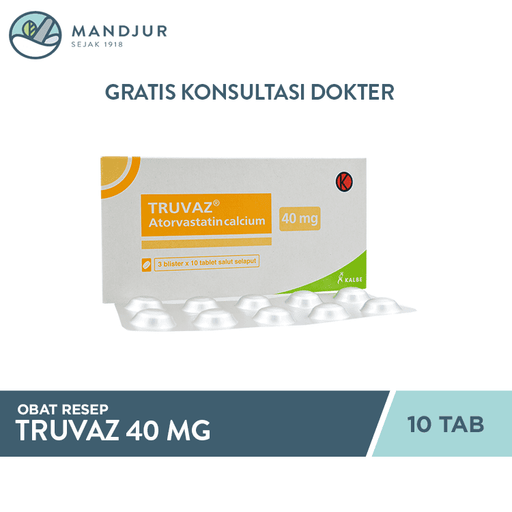 Truvaz 40 mg 10 Tablet - Apotek Mandjur