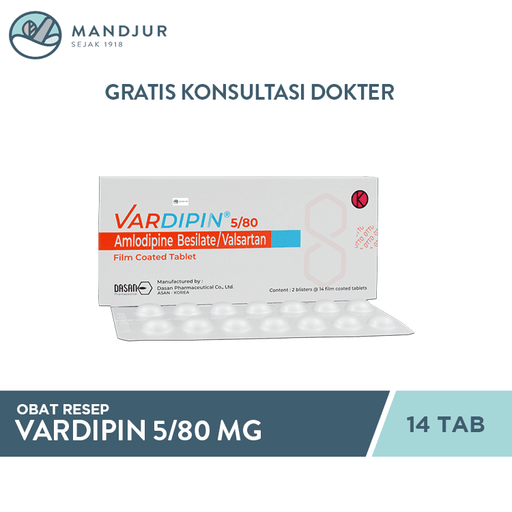 Vardipin 5/80 mg 14 Tablet - Apotek Mandjur