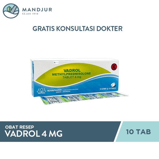Vadrol 4 mg 10 Tablet - Apotek Mandjur