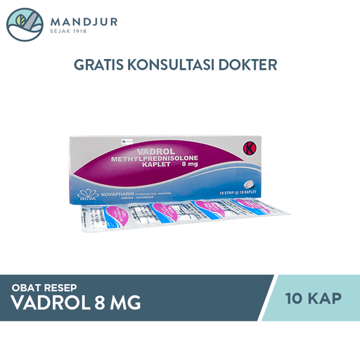 Vadrol 8 mg 10 Kaplet - Apotek Mandjur