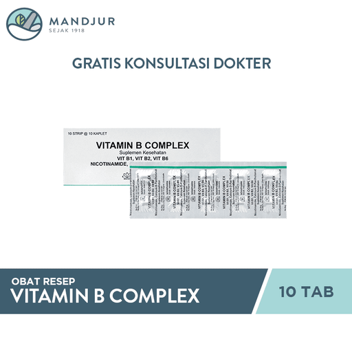 Vitamin B Complex 10 Tablet - Apotek Mandjur