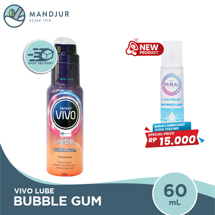 Vivo Bubble Gum Lube 60 Gr