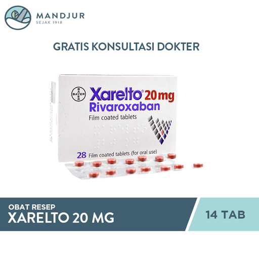 Xarelto 20 mg 14 Tablet - Apotek Mandjur