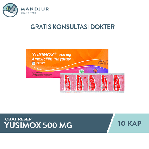 Yusimox 500 mg 10 Kaplet - Apotek Mandjur