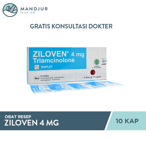 Ziloven 4 mg 10 Kaplet - Apotek Mandjur