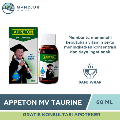 Appeton Taurine Syrup 60 mL - Apotek Mandjur