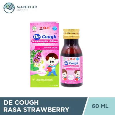 De Cough Rasa Strawberry Sirup Anak 60 mL