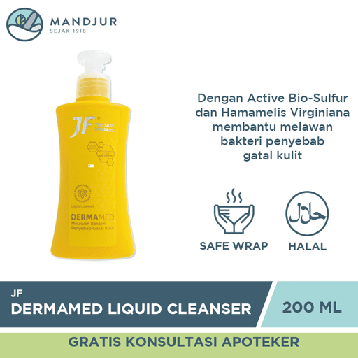 JF Dermamed Liquid Cleanser Bottle 200 mL - Apotek Mandjur