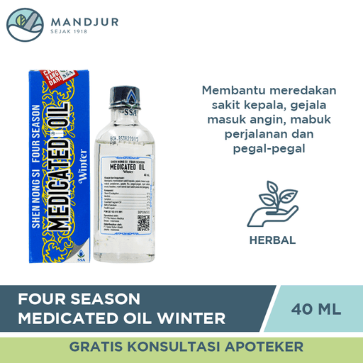 Four Season Medicated Oil Winter 40 ML - Apotek Mandjur