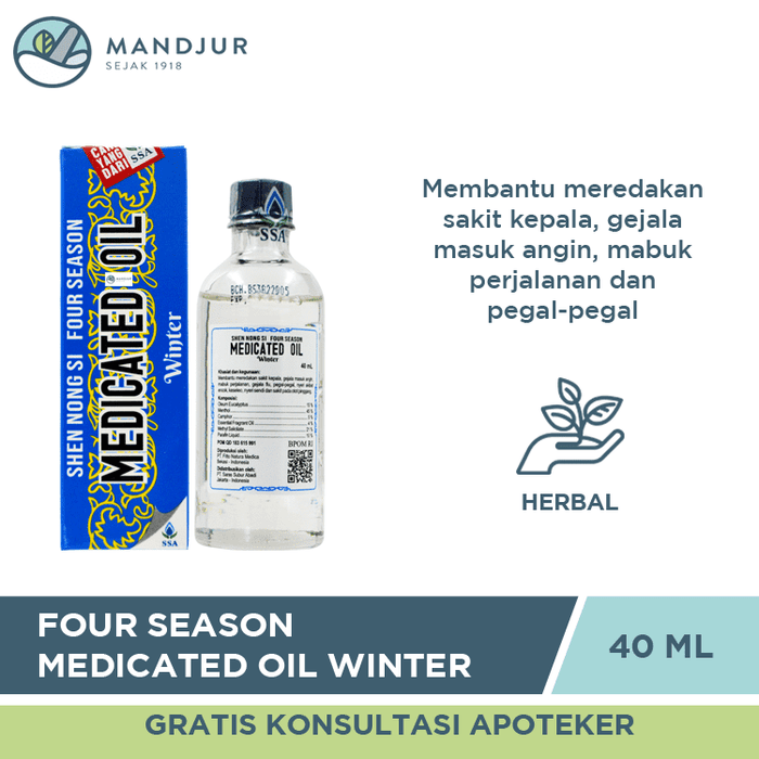Four Season Medicated Oil Winter 40 ML - Apotek Mandjur