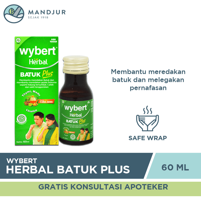 Wybert Herbal Batuk Plus 60 ML - Apotek Mandjur
