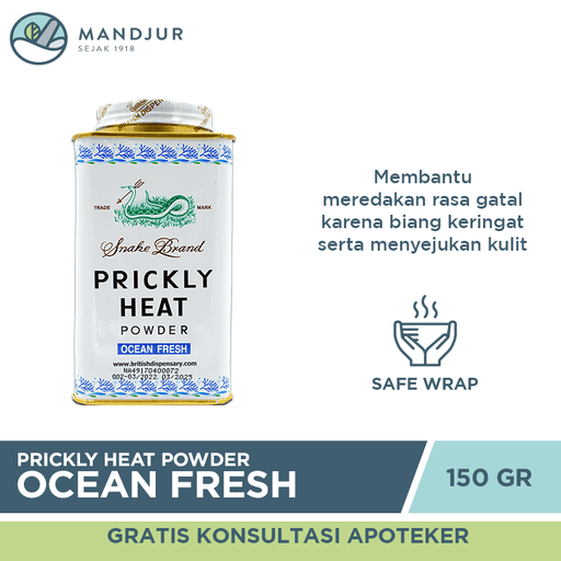 Prickly Heat Powder Ocean Fresh 150 Gram - Apotek Mandjur