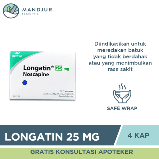 Longatin 25 Mg 4 Kapsul - Apotek Mandjur