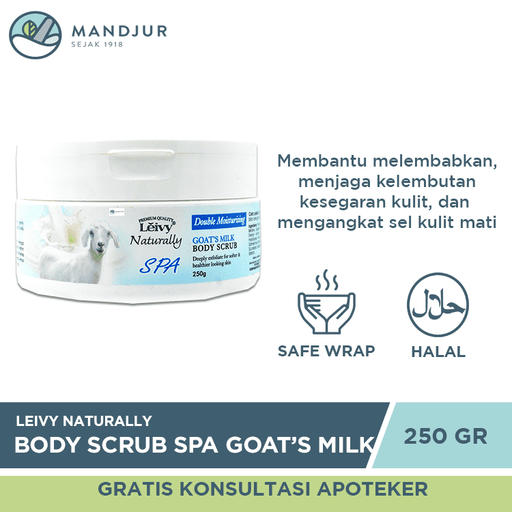 Leivy Body Scrub Spa Goats Milk 250 Gr - Apotek Mandjur