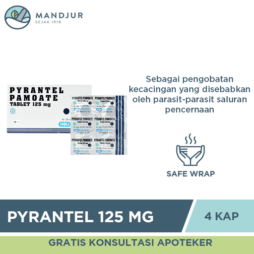 Pyrantel 125 Mg 4 Kapsul - Apotek Mandjur