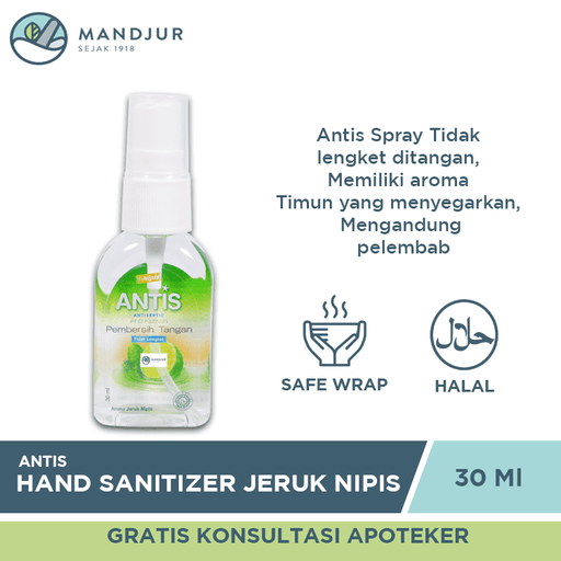 Antis Hand Sanitizer Spray 30 ML - Apotek Mandjur