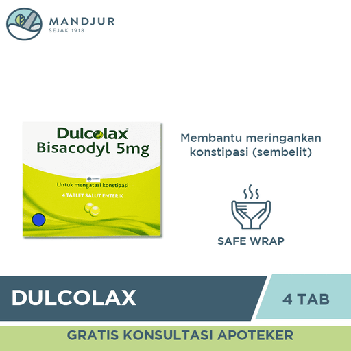 Dulcolax 5 Mg 4 Tablet - Apotek Mandjur