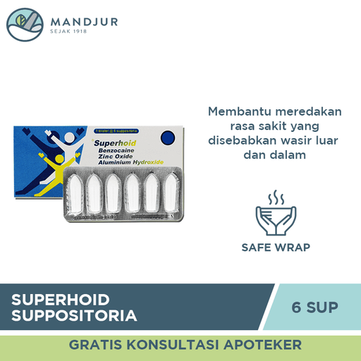 Superhoid Suppositoria Isi 6 - Apotek Mandjur