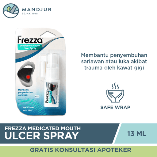 Frezza Medicated Mouth Ulcer Spray 13 mL - Apotek Mandjur